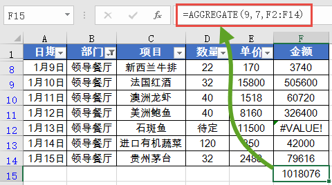 SUM函数和她的亲友团插图(7)