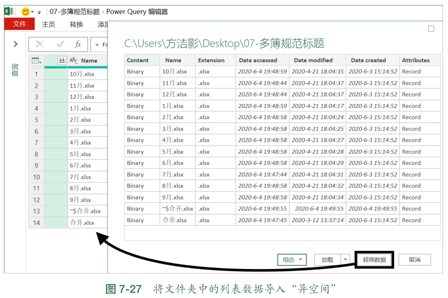 Power Query技巧之合并多个规范工作簿中的数据表插图(2)