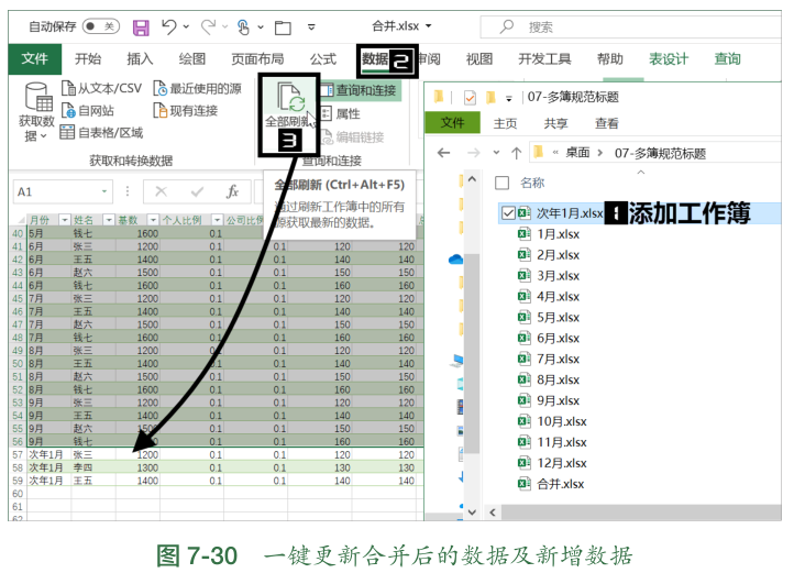 Power Query技巧之合并多个规范工作簿中的数据表插图(5)