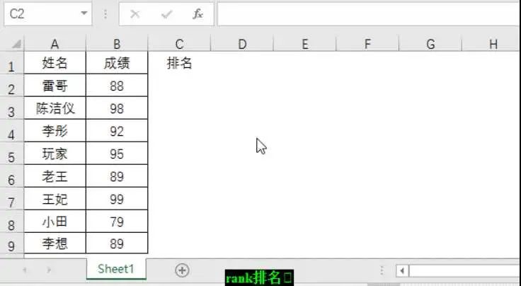 说说Excel中的函数排名插图(1)